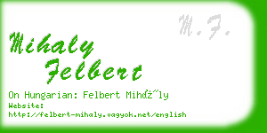 mihaly felbert business card